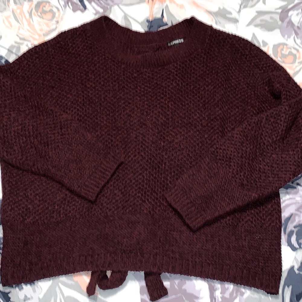 Excellent condition Express sweater with lace up back